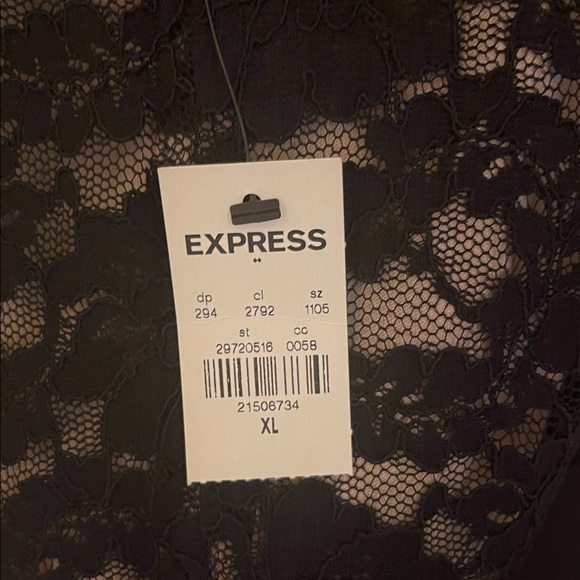 Express Black Lace Jumpsuit - Picture 3 of 6